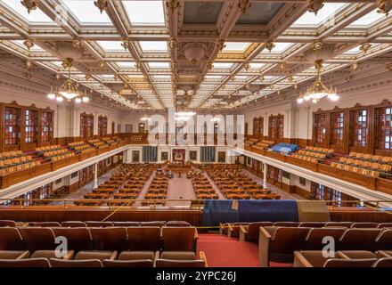 The Texas State House Chamber in the Capitol Building., Texas State Capitol, Austin, Texas, USA Stock Photo