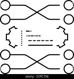 sorting algorithm line icon vector illustration Stock Vector