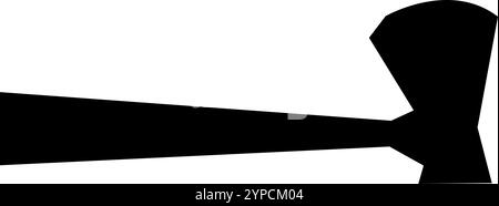 Stylized vector graphic of an axe, embodying concepts of carpentry, manual labor, and traditional tools, suitable for logos, icons, or illustrative pu Stock Vector