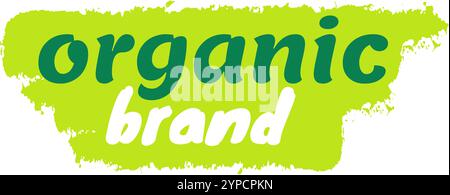 Green and white logo promoting organic products and highlighting commitment to sustainability and healthy living, appealing to environmentally conscio Stock Vector