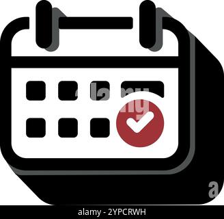 Due date icon. Calender icon. Calender sign and symbol. calendar vector icon vector illustration. Schedule icon symbol. Stock Vector