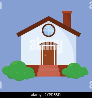 Big house with red roof illustration Stock Vector Image & Art - Alamy