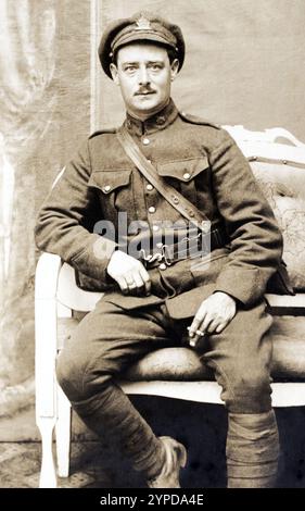 A soldier of the Canadian Army Service Corps during the First World War. Stock Photo