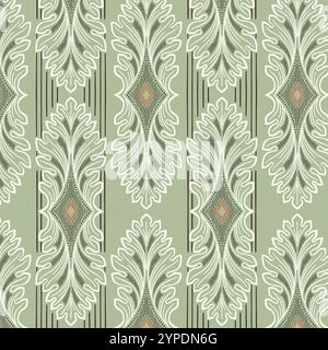 Retro wallpaper of the Soviet Union period time. USSR interior design of khrushchevka Stock Vector