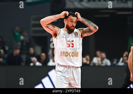 Athens, Athens, Greece. 29th Nov, 2024. 55 MIKE JAMES of AS Monaco plays during the Euroleague, Round 12 match between Panathinaikos AKTOR Athens and AS Monaco at OAKA Altion Arena in Athens, Greece, on November 29, 2024. (Credit Image: © Stefanos Kyriazis/ZUMA Press Wire) EDITORIAL USAGE ONLY! Not for Commercial USAGE! Credit: ZUMA Press, Inc./Alamy Live News Stock Photo