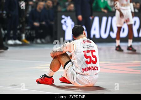 Athens, Athens, Greece. 29th Nov, 2024. 55 MIKE JAMES of AS Monaco plays during the Euroleague, Round 12 match between Panathinaikos AKTOR Athens and AS Monaco at OAKA Altion Arena in Athens, Greece, on November 29, 2024. (Credit Image: © Stefanos Kyriazis/ZUMA Press Wire) EDITORIAL USAGE ONLY! Not for Commercial USAGE! Credit: ZUMA Press, Inc./Alamy Live News Stock Photo