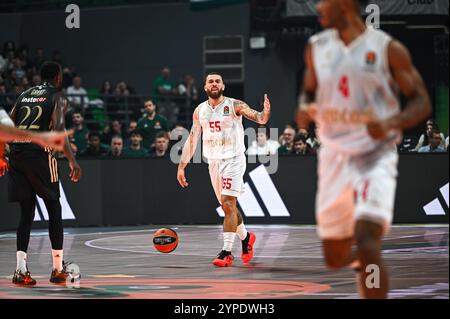 Athens, Athens, Greece. 29th Nov, 2024. 55 MIKE JAMES of AS Monaco plays during the Euroleague, Round 12 match between Panathinaikos AKTOR Athens and AS Monaco at OAKA Altion Arena in Athens, Greece, on November 29, 2024. (Credit Image: © Stefanos Kyriazis/ZUMA Press Wire) EDITORIAL USAGE ONLY! Not for Commercial USAGE! Credit: ZUMA Press, Inc./Alamy Live News Stock Photo