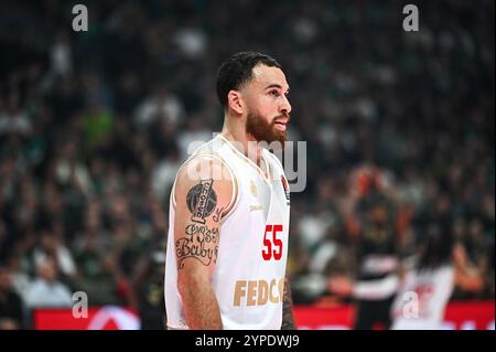 Athens, Athens, Greece. 29th Nov, 2024. 55 MIKE JAMES of AS Monaco plays during the Euroleague, Round 12 match between Panathinaikos AKTOR Athens and AS Monaco at OAKA Altion Arena in Athens, Greece, on November 29, 2024. (Credit Image: © Stefanos Kyriazis/ZUMA Press Wire) EDITORIAL USAGE ONLY! Not for Commercial USAGE! Credit: ZUMA Press, Inc./Alamy Live News Stock Photo