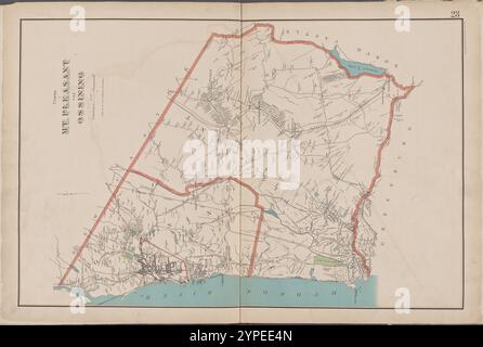 Westchester, Double Page Plate No. 23 [Map bounded by Towns of Mt.Pleasant and Ossining] 1893 Stock Photo