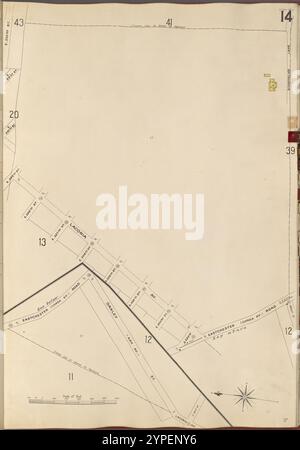 Bronx, V. B, Plate No. 14 [Map bounded by Oakley St., Eastchester Rd.] 1905 - 1908 Stock Photo