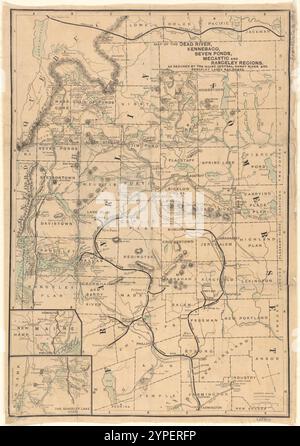 Megantic Region Map Map of Franklin County, Maine , Franklin County Me., Maps Norman B ...