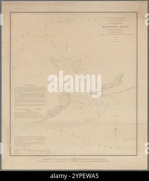 Reconnaissance of Hatteras Inlet, North Carolina  1853 by Bache, A. D. (Alexander Dallas), 1806-1867 Stock Photo