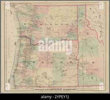 Map of the Oregon Territory Stock Photo - Alamy