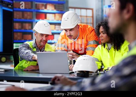 Warehouse Inventory And Suppliers Management On Computer Screen Stock Photo