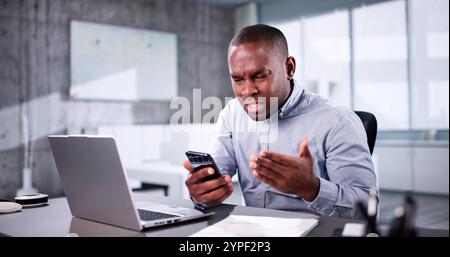 Scam Message. Email Text Mistake Fail. Online Payment Stock Photo