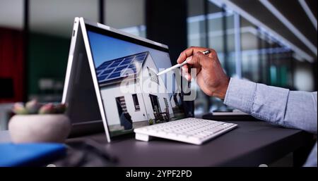African American Web Developer Programmer. Coding Software Stock Photo