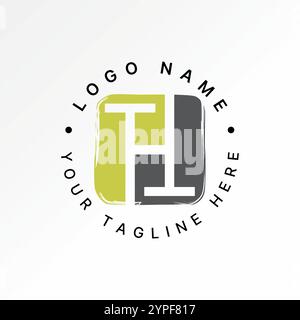 Logo design graphic concept creative premium vector stock image graphic letter TTH or THT font square top down scratch art monogram typography brandin Stock Vector