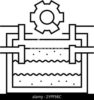 septic tank inspection home maintenance color icon vector illustration ...
