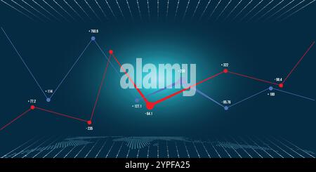 Business financial growth graph chart. Stock Vector
