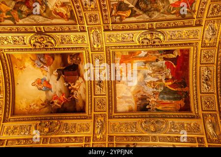 The Gallery of Maps a gallery located in the Vatican containing a series of painted topographical maps of Italy based on drawings Ignazio Danti. It to Stock Photo