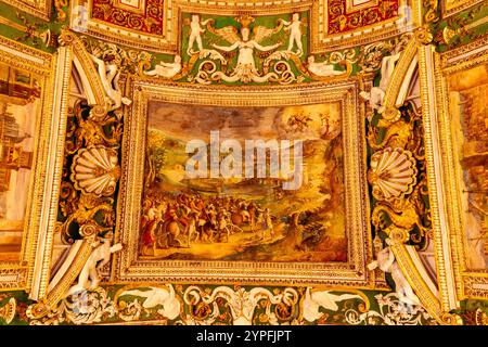 The Gallery of Maps a gallery located in the Vatican containing a series of painted topographical maps of Italy based on drawings Ignazio Danti. It to Stock Photo