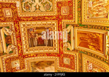 The Gallery of Maps a gallery located in the Vatican containing a series of painted topographical maps of Italy based on drawings Ignazio Danti. It to Stock Photo