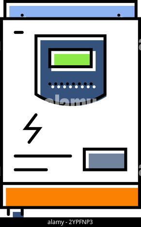 inverter solar panel color icon vector illustration Stock Vector Image ...