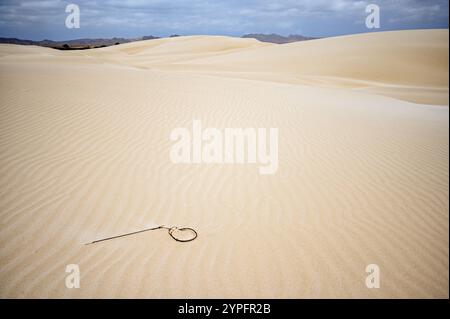 Sand ripple in Deserto de Viana, Boa Vista, Cape Verde Stock Photo