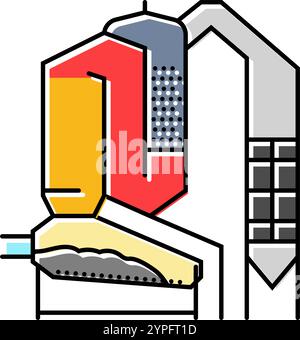 combustion biomass energy color icon vector illustration Stock Vector ...