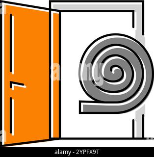 weather stripping energy conservation line icon vector. weather ...