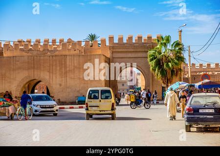 Bab Targhount a gate in the walls of The fortified town walls of Taroudant in Morocco Stock Photo