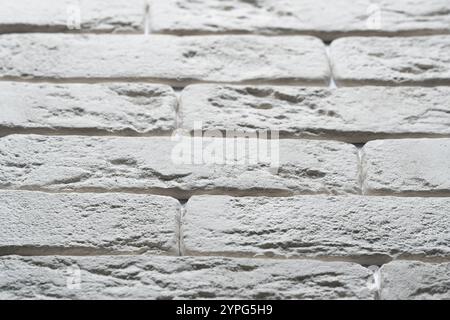 White brick wall texture or background Stock Photo