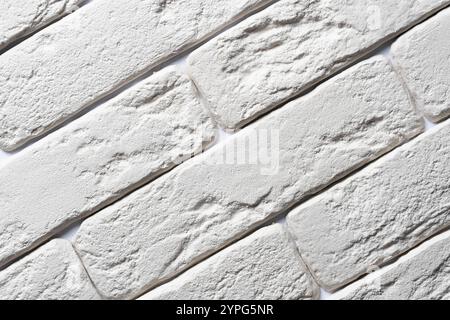 Background with texture white brick decorative wall Stock Photo