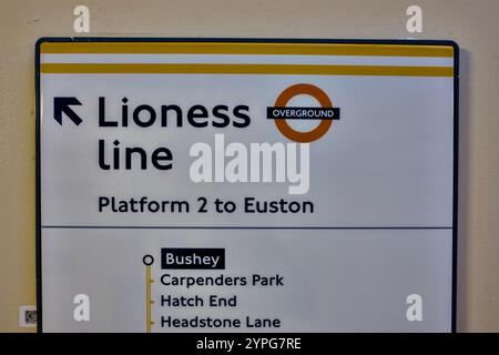 New Signage For The Renamed Lioness Line On The Old London Overground ...