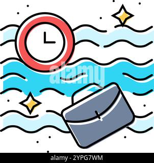 flow state time management icon color illustration Stock Vector Image ...