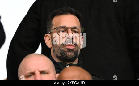 30th November 2024; Gtech Community Stadium, Brentford, London, England; Premier League Football, Brentford versus Leicester City; Ruud van Nistelrooy new Manager of Leicester City watches from the stands Stock Photo