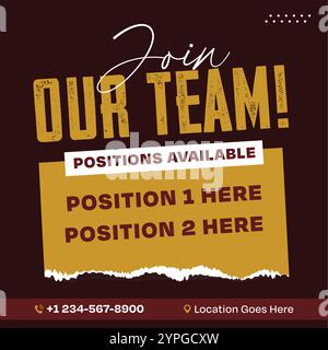 Join Our Team Template - Now Hiring - We are Hiring Design Stock Vector