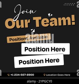 Join Our Team Template - Now Hiring - We are Hiring Design Stock Vector