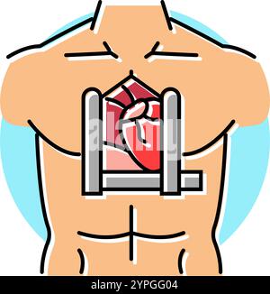 stent placement surgery hospital color icon vector illustration Stock ...