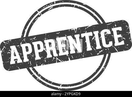 apprentice round stamp isolated on transparent background. apprentice stamp Stock Vector