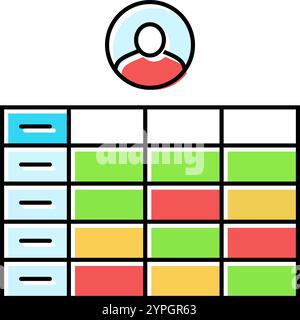 guerrilla testing ux ui design color icon vector illustration Stock Vector