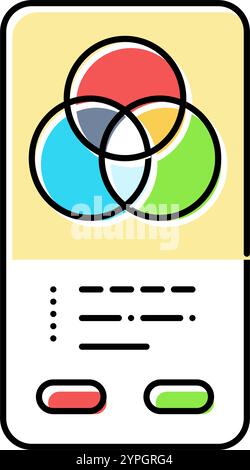color theory ux ui design color icon vector illustration Stock Vector ...