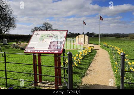 The Memorial of the 10th Battalion Parachute Regiment, Burrough on the Hill village, Leicestershire, England, UK Stock Photo