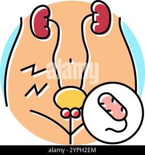 urethritis urology line icon vector illustration Stock Vector Image ...