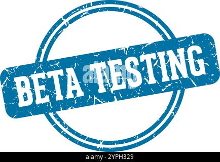 beta testing round stamp isolated on transparent background. beta testing stamp Stock Vector