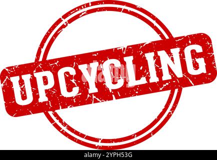 upcycling round stamp isolated on transparent background. upcycling stamp Stock Vector
