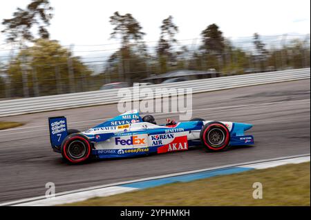 The 1997 Benetton B197 of Gerhard Berger and Jean Alesi on track with BOSS GP at ADAC Hockenheim Historic 2024. Stock Photo