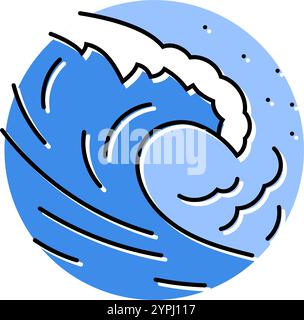 rising tide progress color icon vector. rising tide progress sign ...
