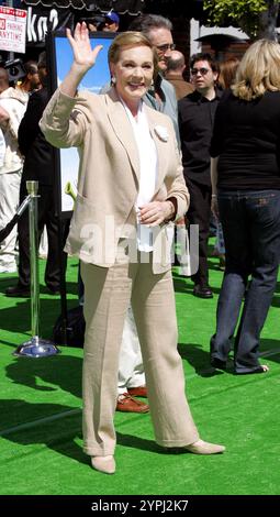 Julie Andrews at the Los Angeles premiere of 'Shrek The Third' held at the Mann Village Theater in Westwood, USA on April 28, 2007. Stock Photo