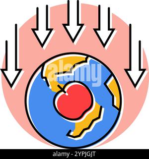 the nature of gravity unsolved mystery line icon vector. the nature of ...